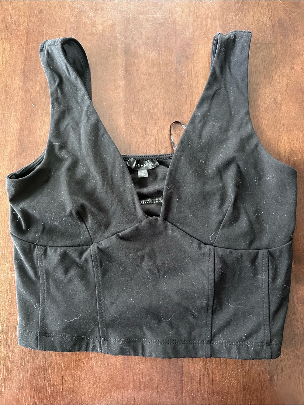 Dynamite Black Cropped Bralette Tank